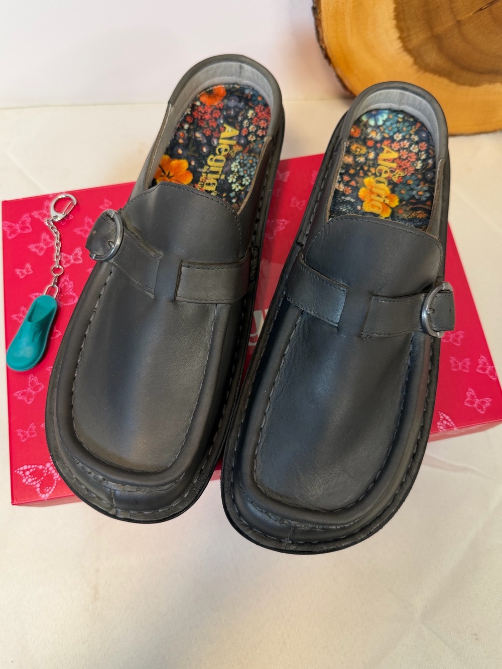 Alegria Brigid Slip on Clogs Square Toe Oiled Ash‎ Color Women’s 11.5 - 12 Wide